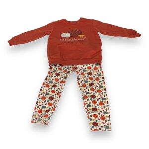 Starting Out Girls Extra Thankful Pumpkin Print Pullover Leggings set 24 Months